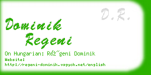 dominik regeni business card